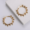 Aml Simple Square Triangle Hexagon Round Drop-shaped Heart Welding Stainless Steel Round Beads Geometric Earrings