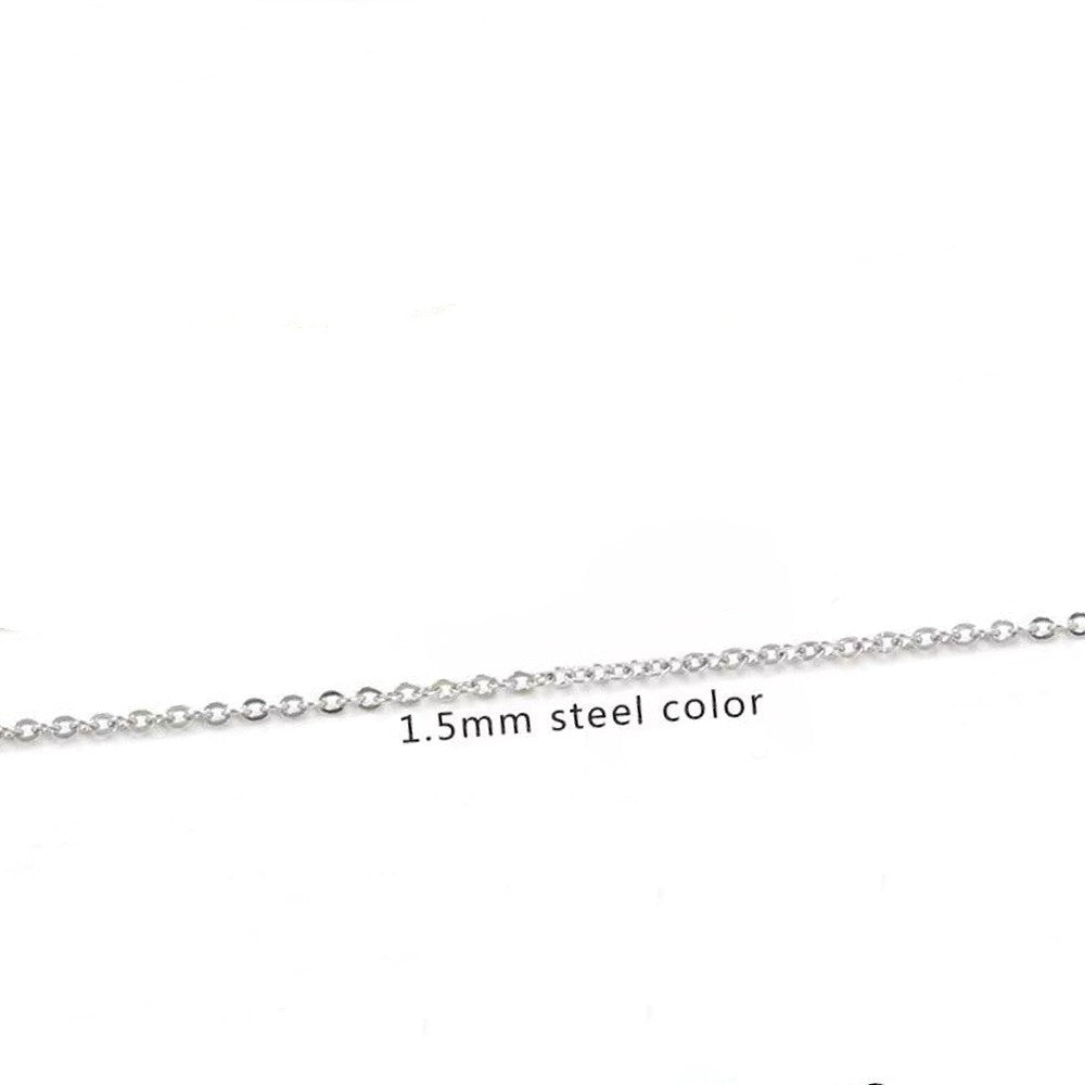 Wholesale Simple Style Solid Color Stainless Steel 18k Gold Plated Necklace