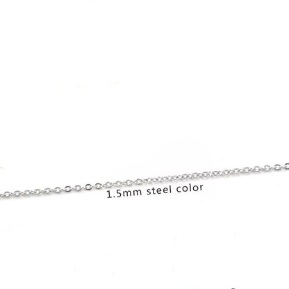 Wholesale Simple Style Solid Color Stainless Steel 18k Gold Plated Necklace