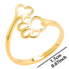 Wholesale Cute Paw Print Stainless Steel Open Ring