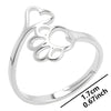 Wholesale Cute Paw Print Stainless Steel Open Ring