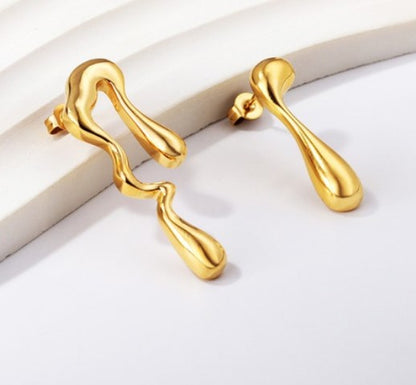 1 Pair Simple Style Geometric Stainless Steel Plating Ear Studs