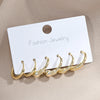 1 Set Simple Style Round Copper Irregular Plating Gold Plated Earrings