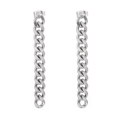 1 Pair Hip-hop Geometric Stainless Steel Plating Drop Earrings