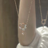 Basic Star Copper Inlay Zircon Pendant Necklace