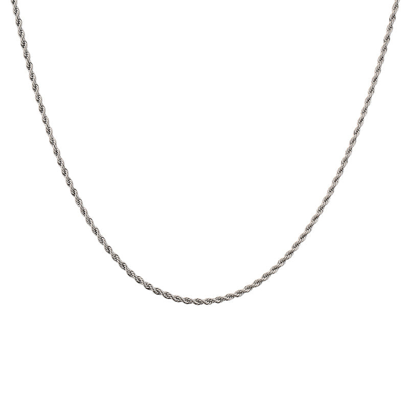 Simple Style Solid Color Stainless Steel Plating Necklace