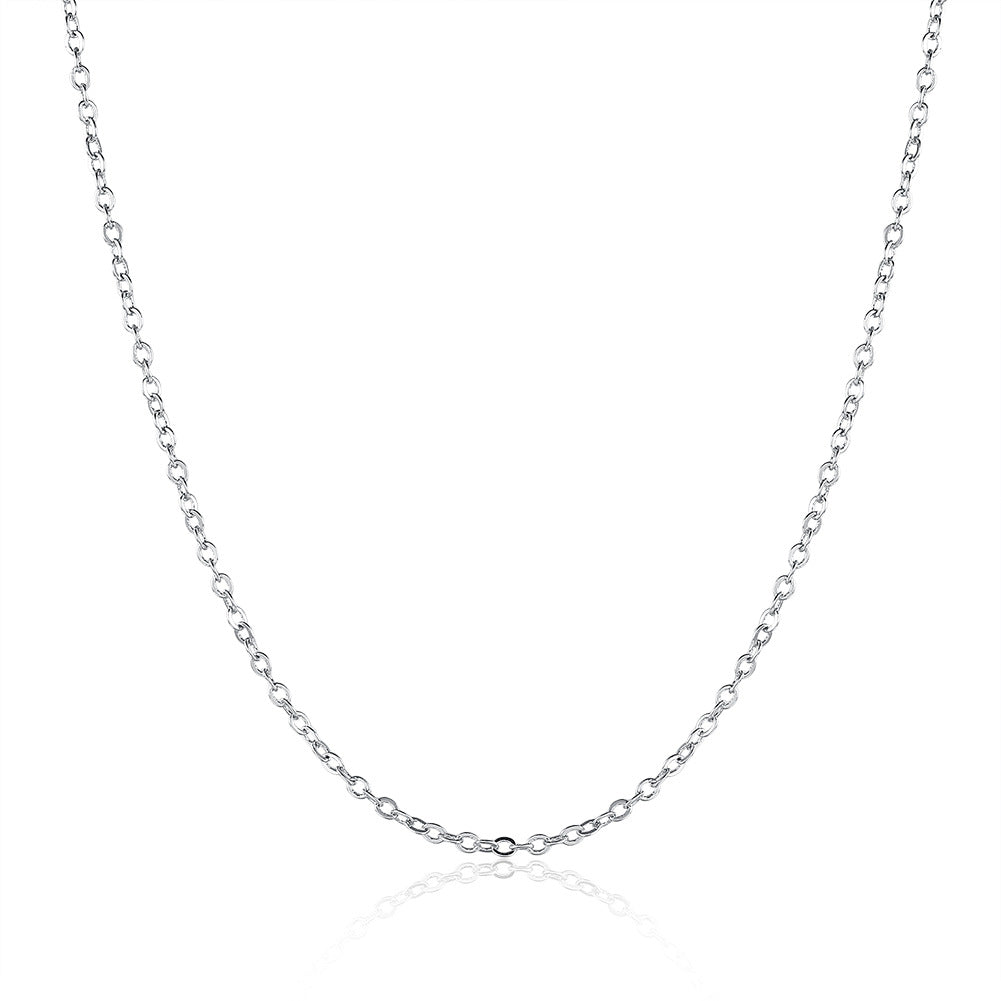 Simple Style Solid Color Stainless Steel Plating Necklace