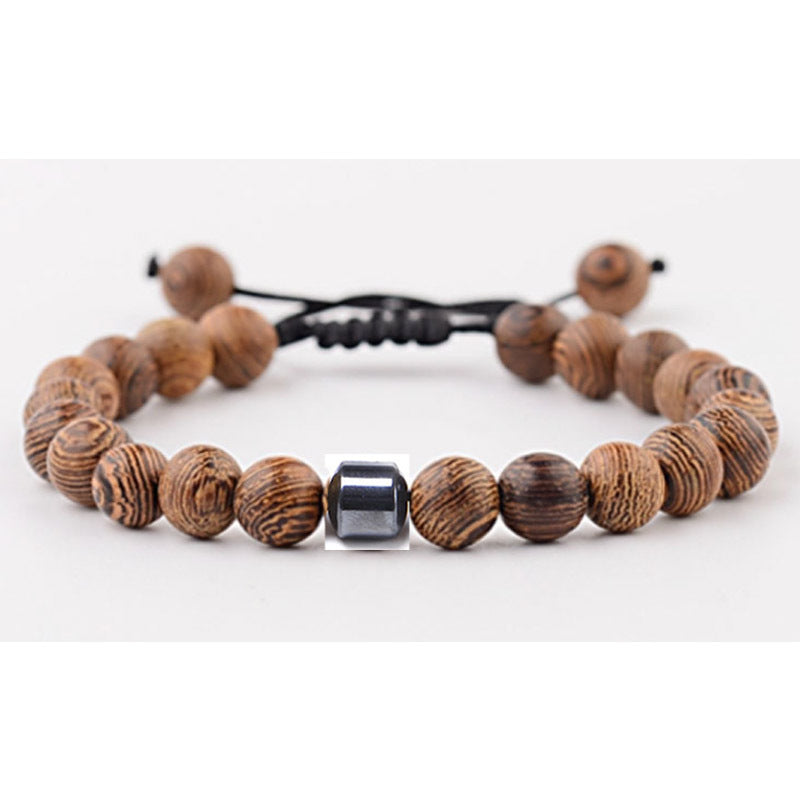 Simple Style Round Mixed Materials Wholesale Bracelets