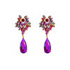 Baroque Style Water Droplets Alloy Plating Inlay Rhinestones Glass Gold Plated Women's Drop Earrings