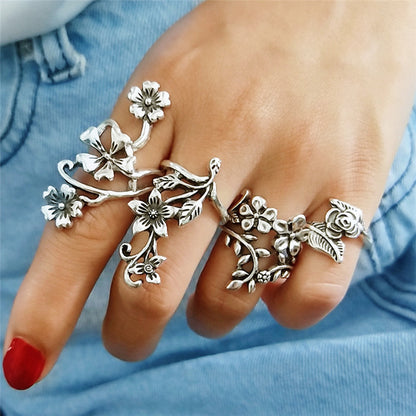 Vintage Style Punk Animal Plant Crown Alloy Plating Hollow Out Inlay Artificial Gemstones Artificial Diamond Opal Gold Plated Silver Plated Women's Open Ring Rings