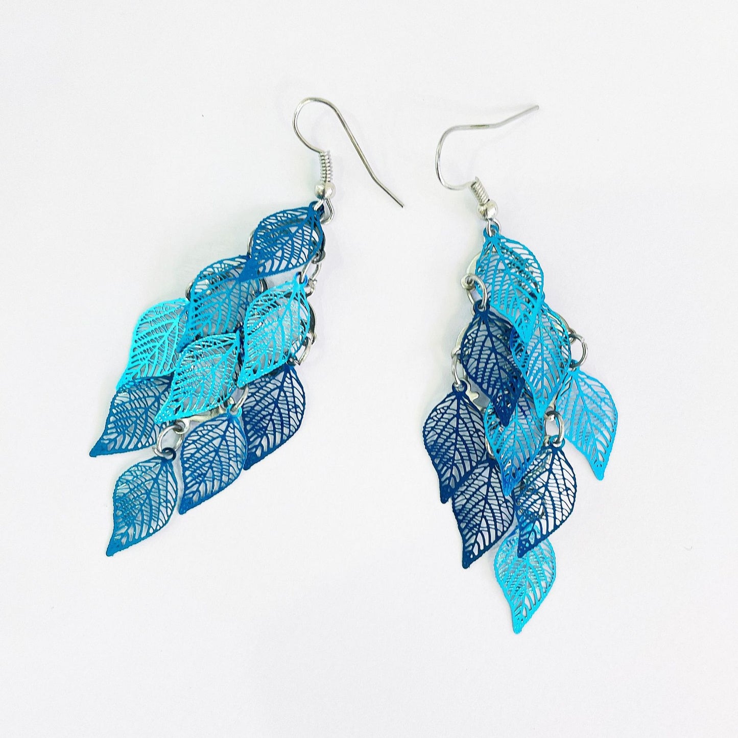 Wholesale Jewelry 1 Pair Simple Style Leaf Metal Drop Earrings