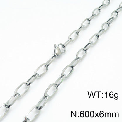 Wholesale Basic Geometric Titanium Steel 18k Gold Plated Bracelets Necklace