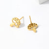 1 Pair Casual Preppy Style Simple Style Animal Ball Mushroom Stainless Steel Plating Hollow Out 18k Gold Plated Ear Studs