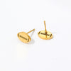 1 Pair Casual Preppy Style Simple Style Animal Ball Mushroom Stainless Steel Plating Hollow Out 18k Gold Plated Ear Studs