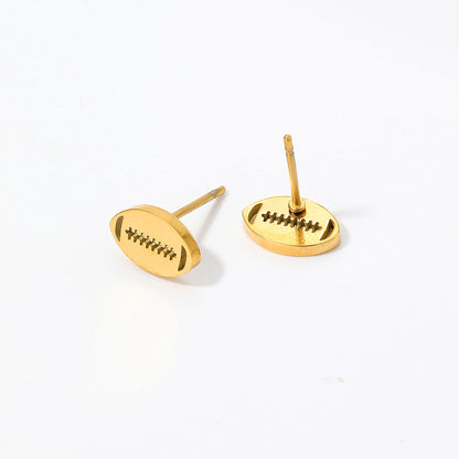 1 Pair Casual Preppy Style Simple Style Animal Ball Mushroom Stainless Steel Plating Hollow Out 18k Gold Plated Ear Studs