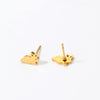 1 Pair Casual Preppy Style Simple Style Animal Ball Mushroom Stainless Steel Plating Hollow Out 18k Gold Plated Ear Studs