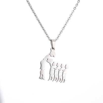 Mama Human Stainless Steel Plating Pendant Necklace