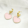 1 Pair Sweet Heart Shape Plating Stainless Steel Gold Plated Drop Earrings