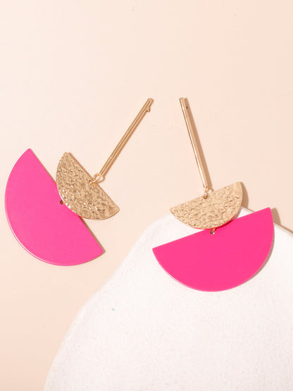 Retro Semicircle Alloy Women's Drop Earrings