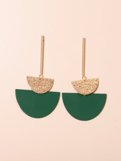 Retro Semicircle Alloy Women's Drop Earrings