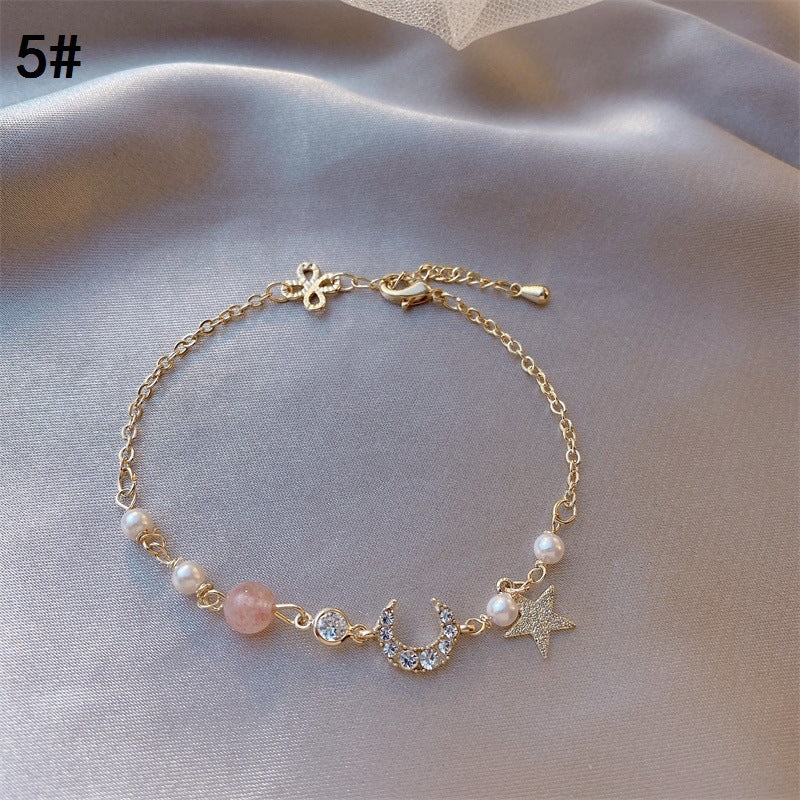 Classic Style Flower Butterfly Mixed Materials Plating Inlay Zircon Women's Bracelets 1 Piece