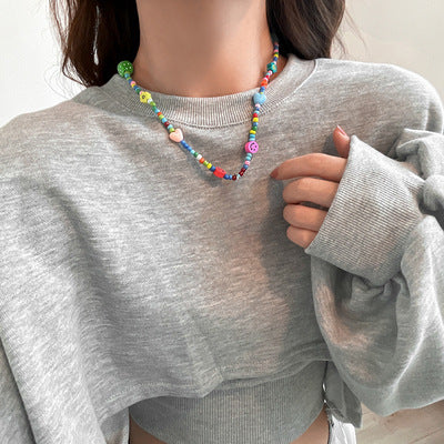 Cartoon Style Cartoon Plastic Resin Beaded Women's Pendant Necklace