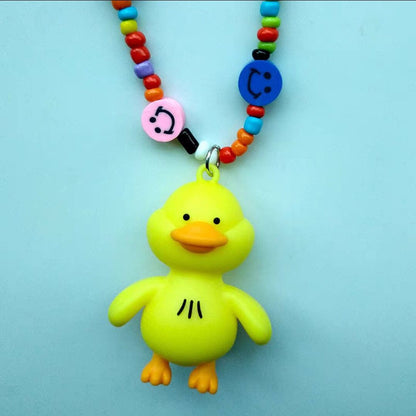 Cartoon Style Cartoon Plastic Resin Beaded Women's Pendant Necklace