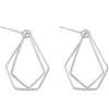 1 Pair Simple Style Lines Copper Plating Hollow Out Drop Earrings