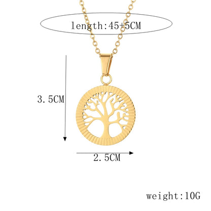 Basic Tree Basketball Tennis Racket Stainless Steel Plating Gold Plated Pendant Necklace