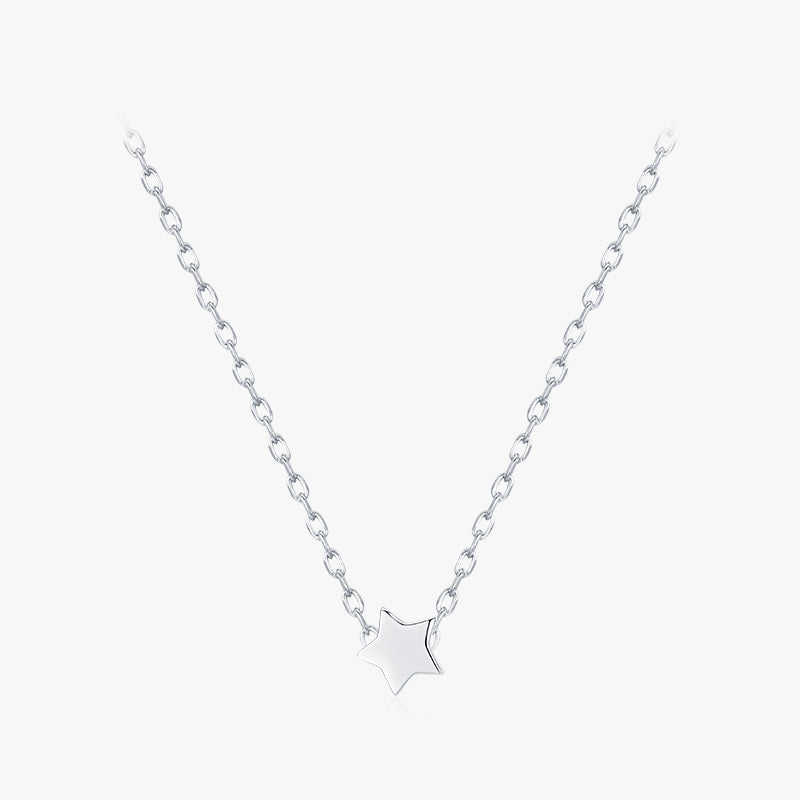 Cute Star Sterling Silver Plating Silver Plated Necklace