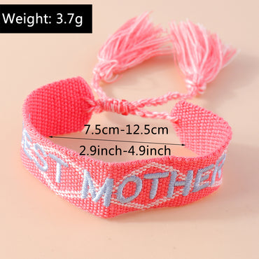 Mama Modern Style Letter Fabric Wholesale Bracelets