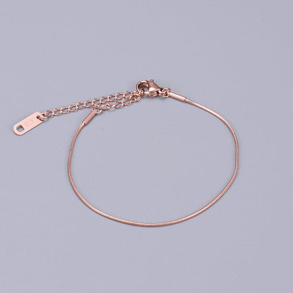 Heart Titanium Steel No Inlaid Anklet