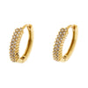 1 Pair Commute Circle Copper Plating Inlay Zircon Gold Plated Hoop Earrings