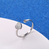 Simple Style Heart Shape Stainless Steel Inlay Rhinestones Rings