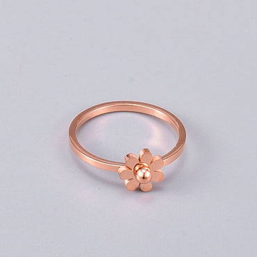 Wholesale Jewelry Small Daisy Titanium Steel Ring Gooddiy