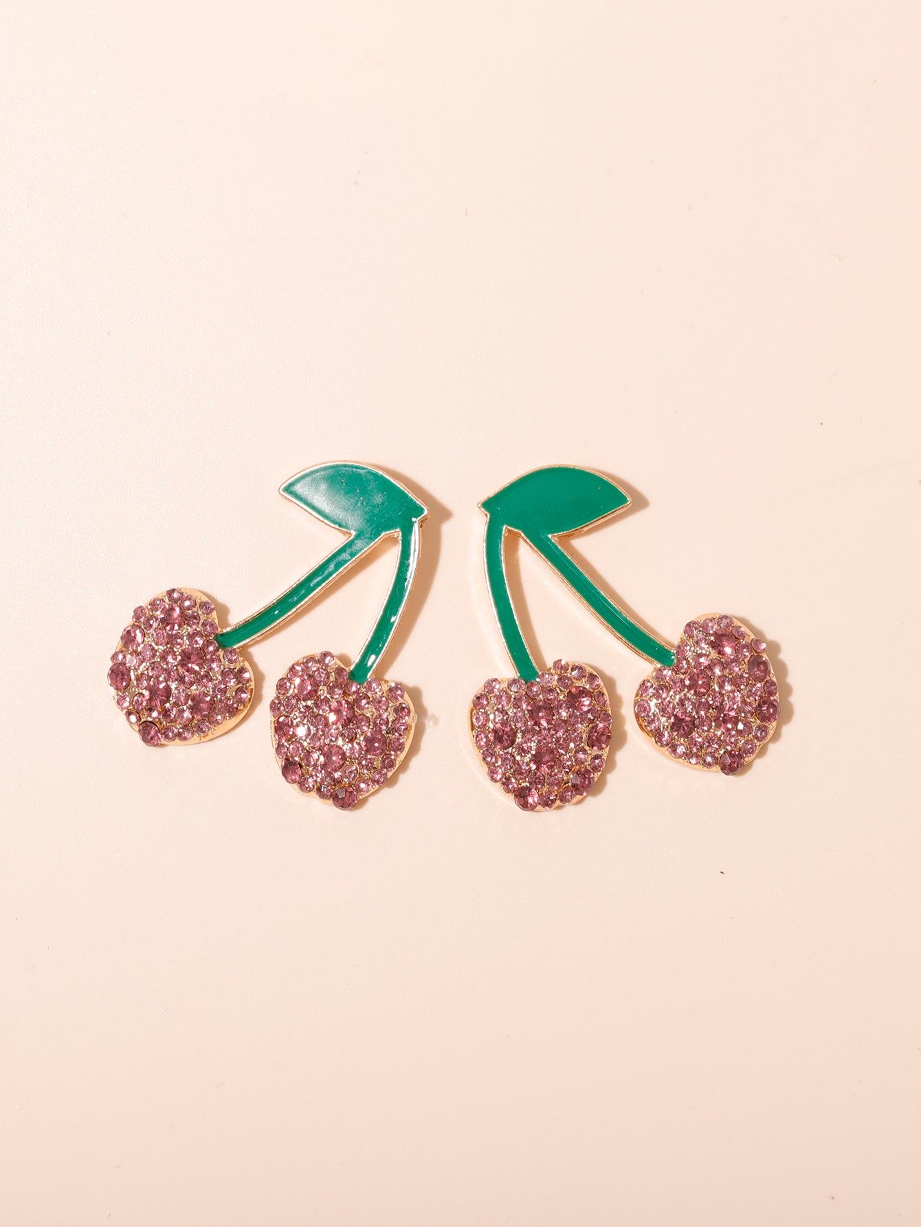 Lady Fruit Alloy Plastic Inlay Artificial Gemstones Women's Ear Studs