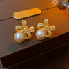 1 Pair Elegant Retro Heart Shape Flower Plating Inlay Copper Pearl Earrings