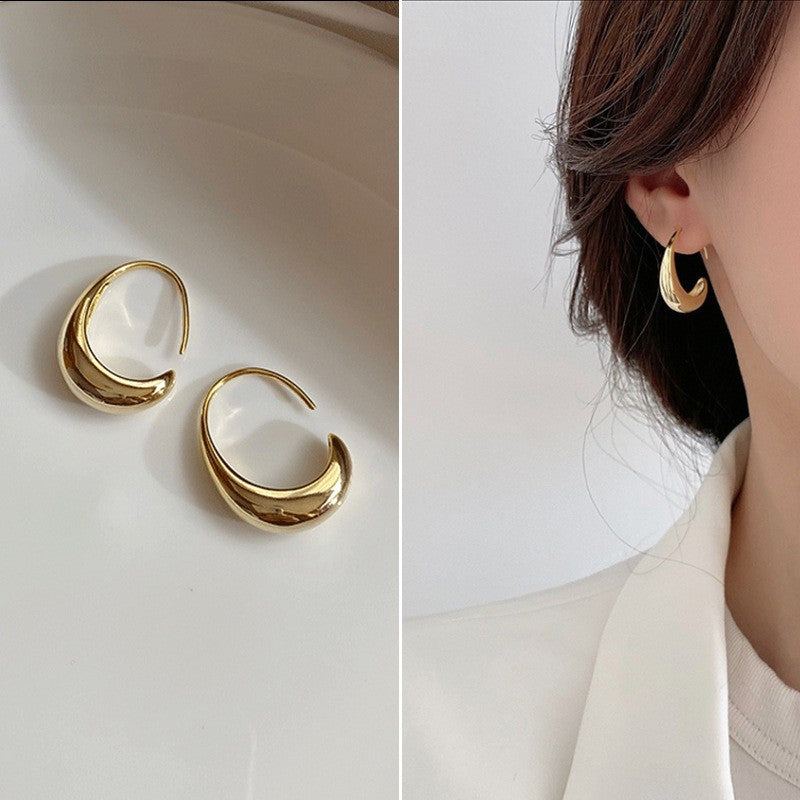 Lady Heart Shape Alloy Plating Women'S Earrings Ear Studs