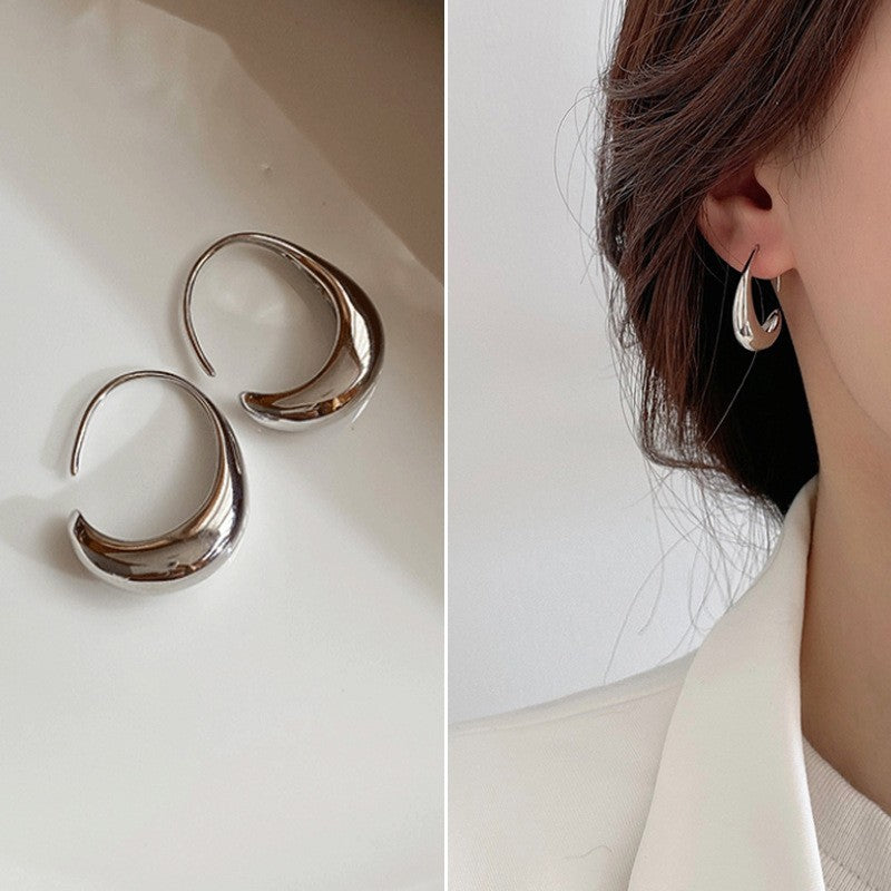 Lady Heart Shape Alloy Plating Women'S Earrings Ear Studs