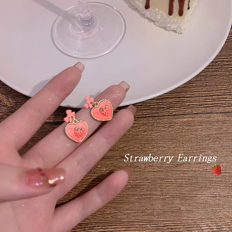 Simple Style Heart Shape Alloy Plating Women's Ear Studs