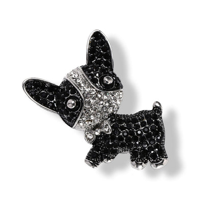 Cute Dog Alloy Plating Inlay Rhinestones Unisex Brooches