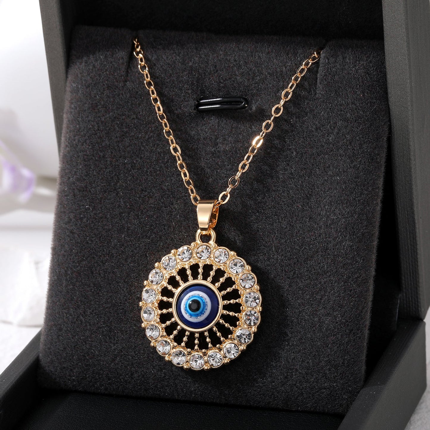 Wholesale Jewelry Simple Style Classic Style Round Alloy Pendant Necklace