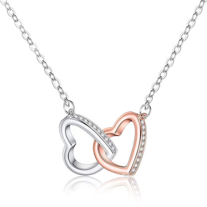 Mama Heart Shape Alloy Copper Zircon Necklace In Bulk