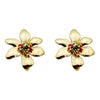 1 Pair Casual Retro Flower Plating Metal Stainless Steel Gold Plated Ear Studs