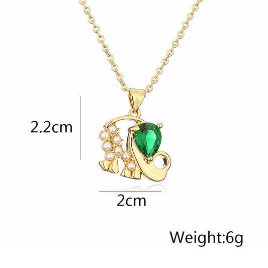 Simple Style Commute Elephant Copper 18k Gold Plated Zircon Pendant Necklace In Bulk