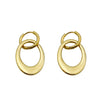 1 Pair Modern Style Simple Style Oval Stainless Steel Metal Plating Gold Plated Drop Earrings