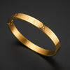 Simple Style Number Stainless Steel Bangle