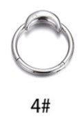 Hip-hop Star Titanium Steel Polishing Nose Ring