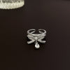 French Style Bow Knot Copper Zircon Rings In Bulk