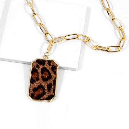 Retro Cool Style Leopard Alloy Women's Pendant Necklace